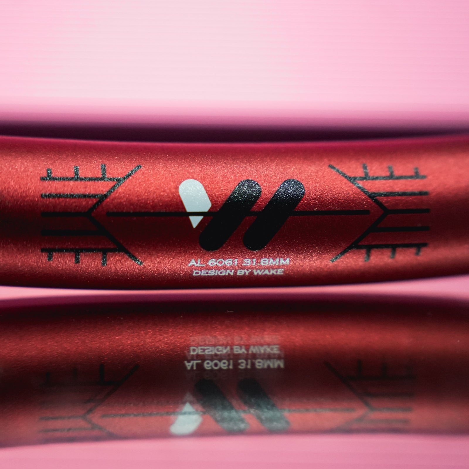 WAKE 780MM MTB Straight Handlebar - Red Finish