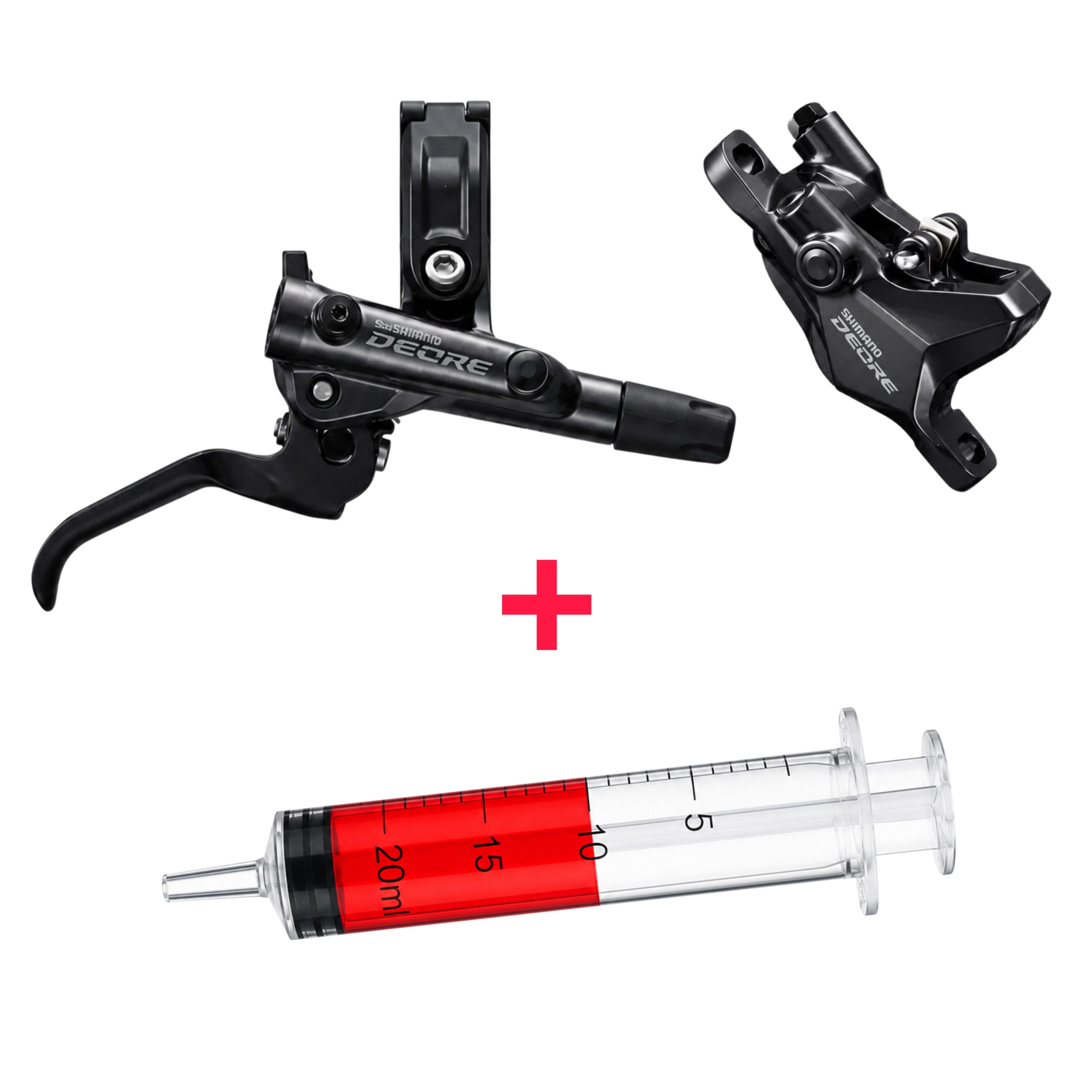 Shimano Deore M6100 Hydraulic Brake Set Pair – Indian Setup + Bleed Syringe