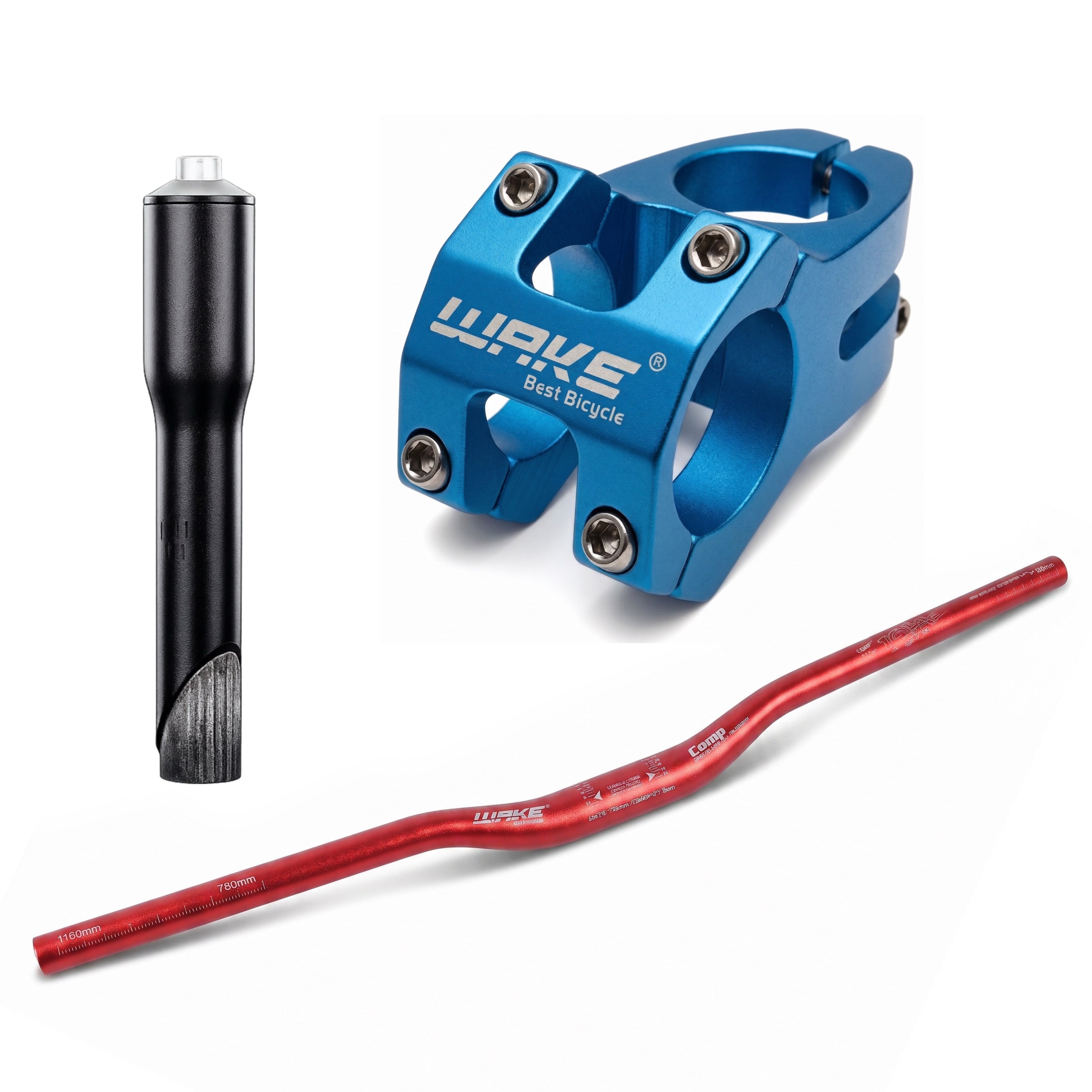 WAKE Handlebar, Stem & Stem Adapter Bundle