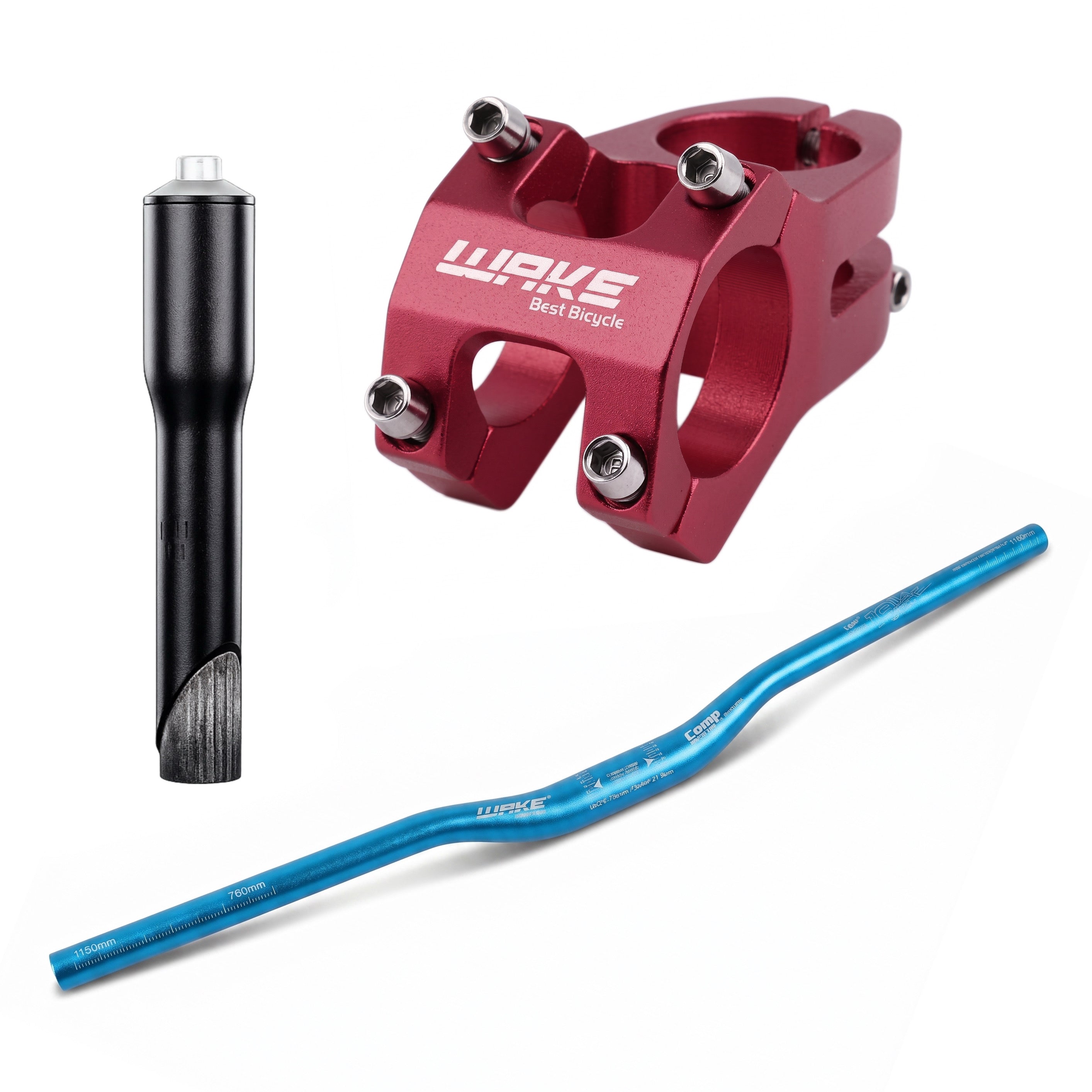 WAKE Handlebar, Stem & Stem Adapter Bundle