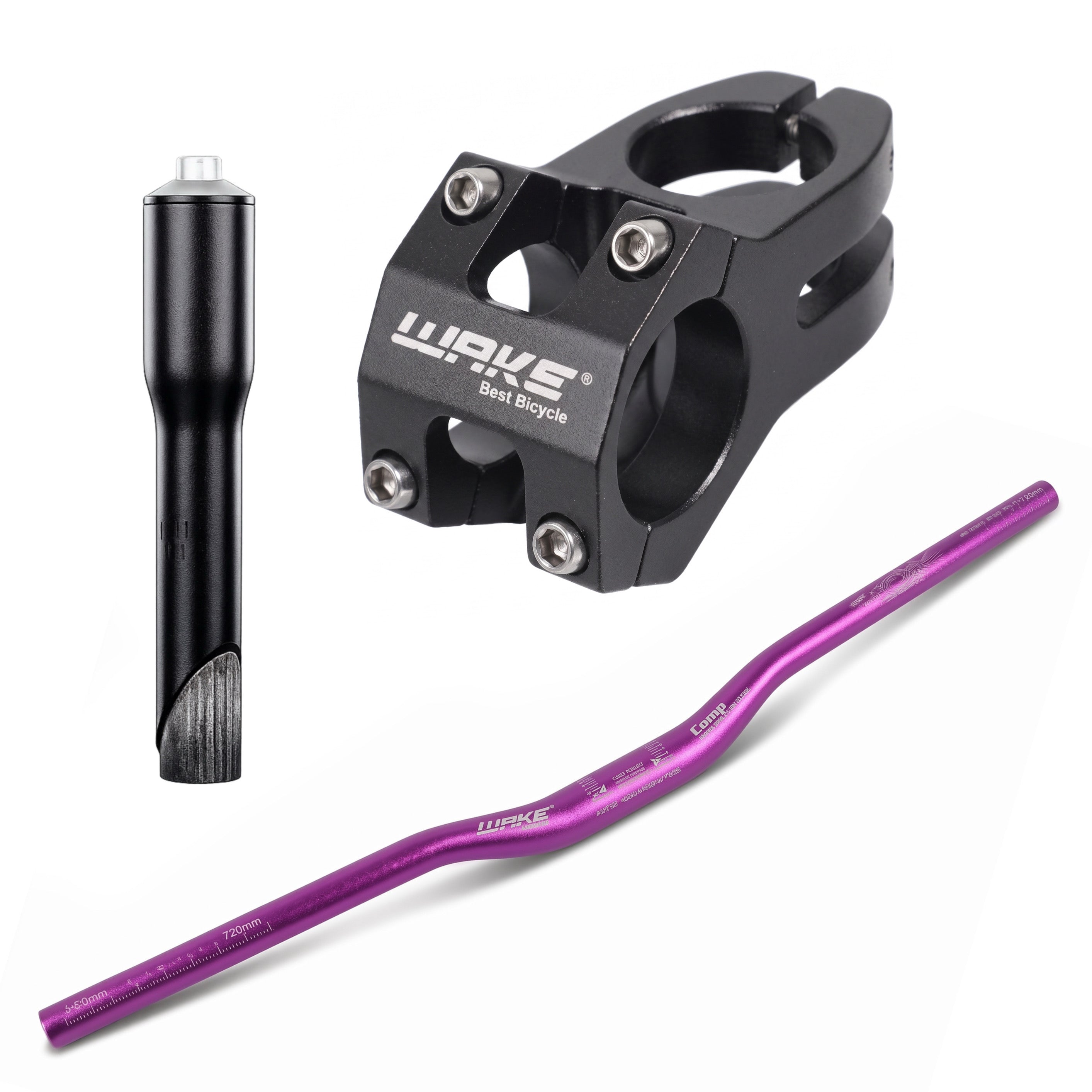 WAKE Handlebar, Stem & Stem Adapter Bundle