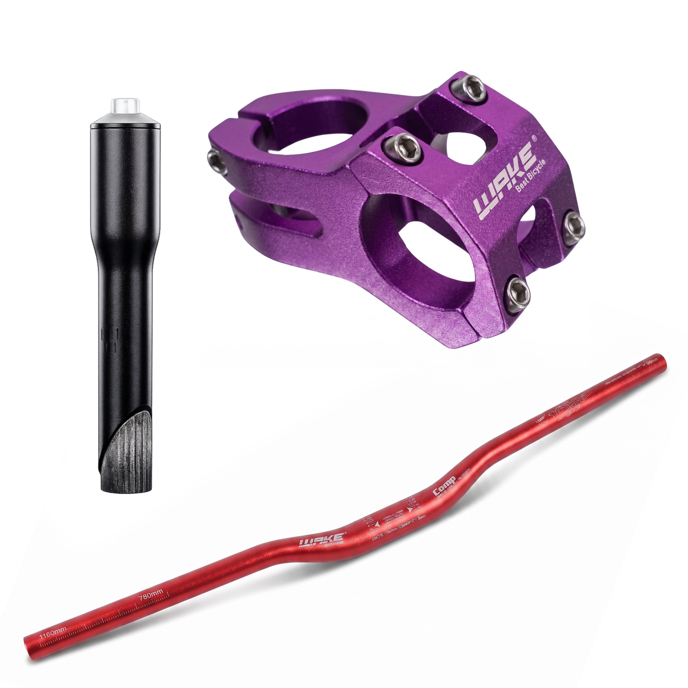 WAKE Handlebar, Stem & Stem Adapter Bundle