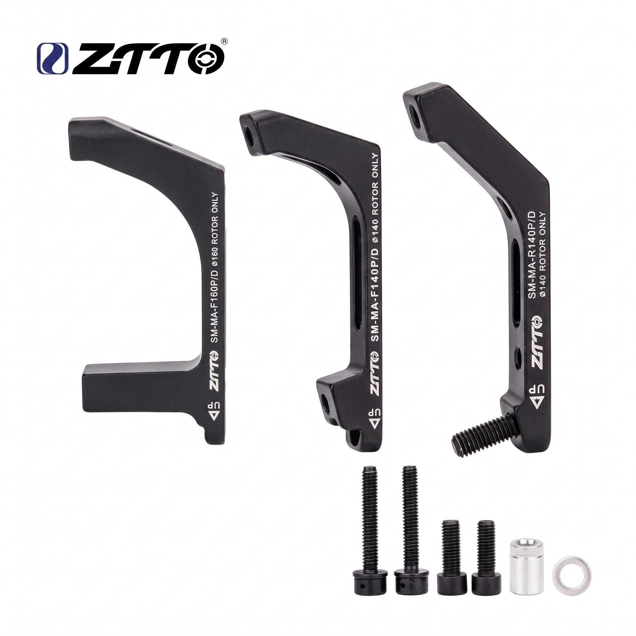 ZTTO Disc Brake Mount Adapter for MTB & Road Bike – Post Mount / Flat Mount – 140mm & 160mm Rotor Compatible