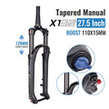 SR Suntour X1 Air Suspension Fork | 32mm Stanchions | 120mm Travel | Boost 15x110mm | Tapered Steerer